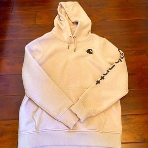 NWOT Carhartt pale pink relaxed fit hoodie.